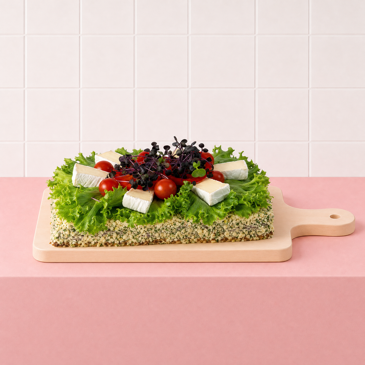 Smörgåstårta brie och soltorkad tomat