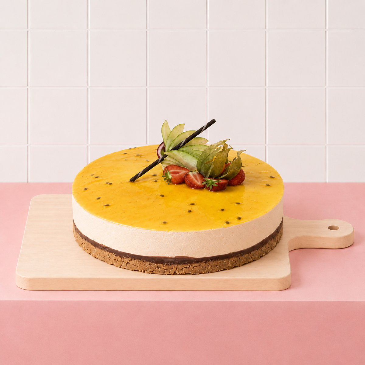 Cheesecake passionsfrukt