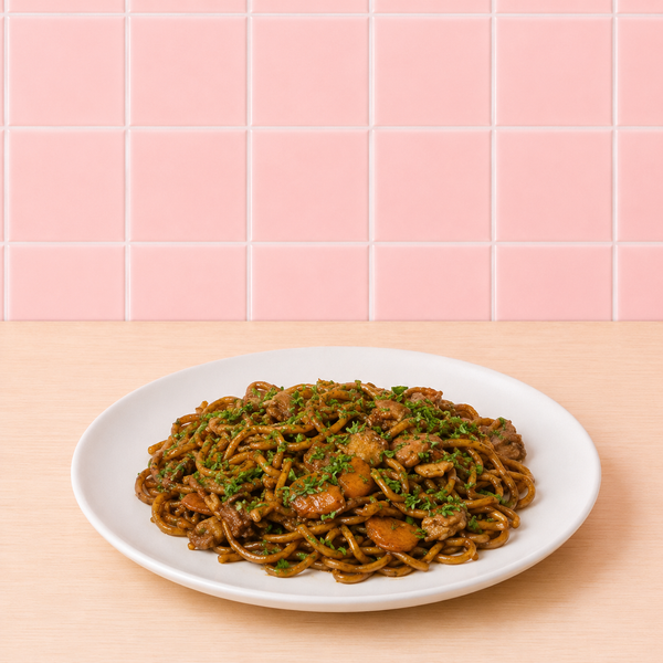 Wok med nudlar och kyckling